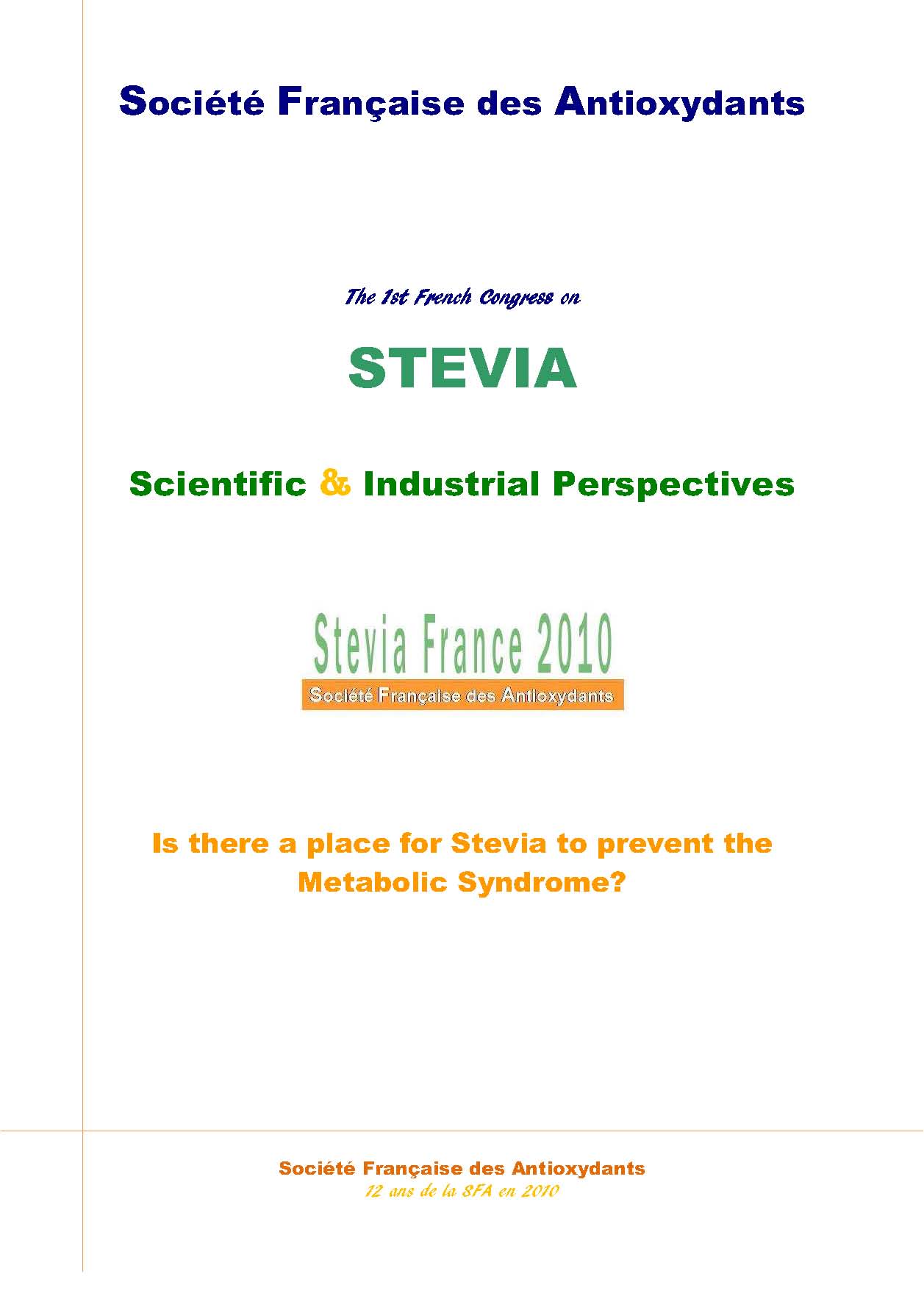 page_de_couverture_Stevia_2010_France
